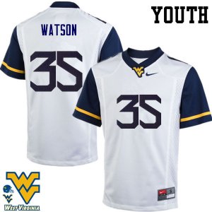 Youth West Virginia Mountaineers NCAA #35 Brady Watson White Authentic Nike Stitched College Football Jersey PV15D47EJ